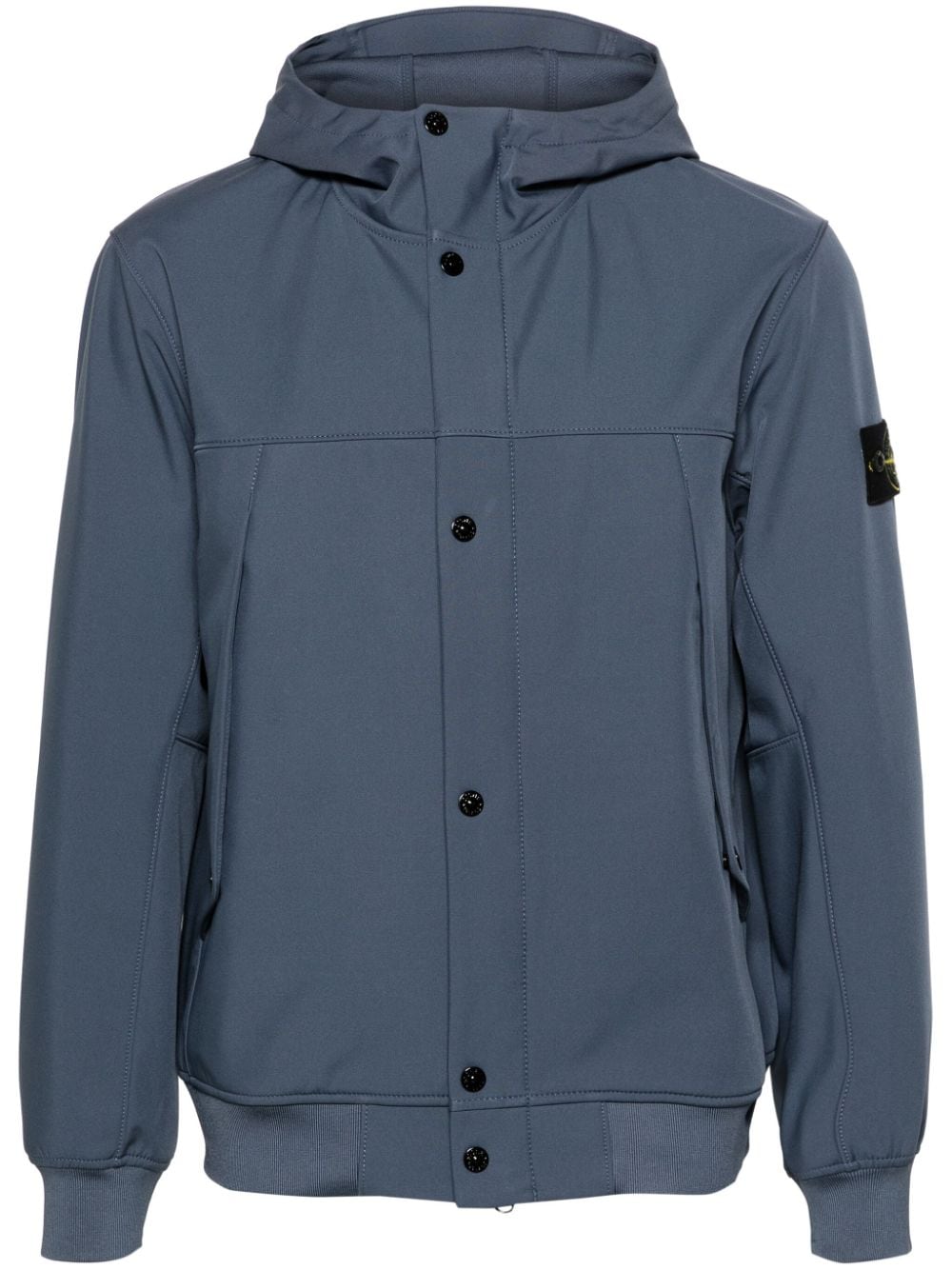 Stone Island Kapuzenjacke mit Kompass-Patch - Blau von Stone Island