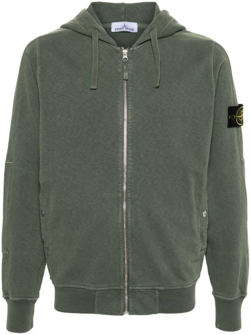 Stone Island Kapuzenjacke mit Kompass-Patch - Grün von Stone Island