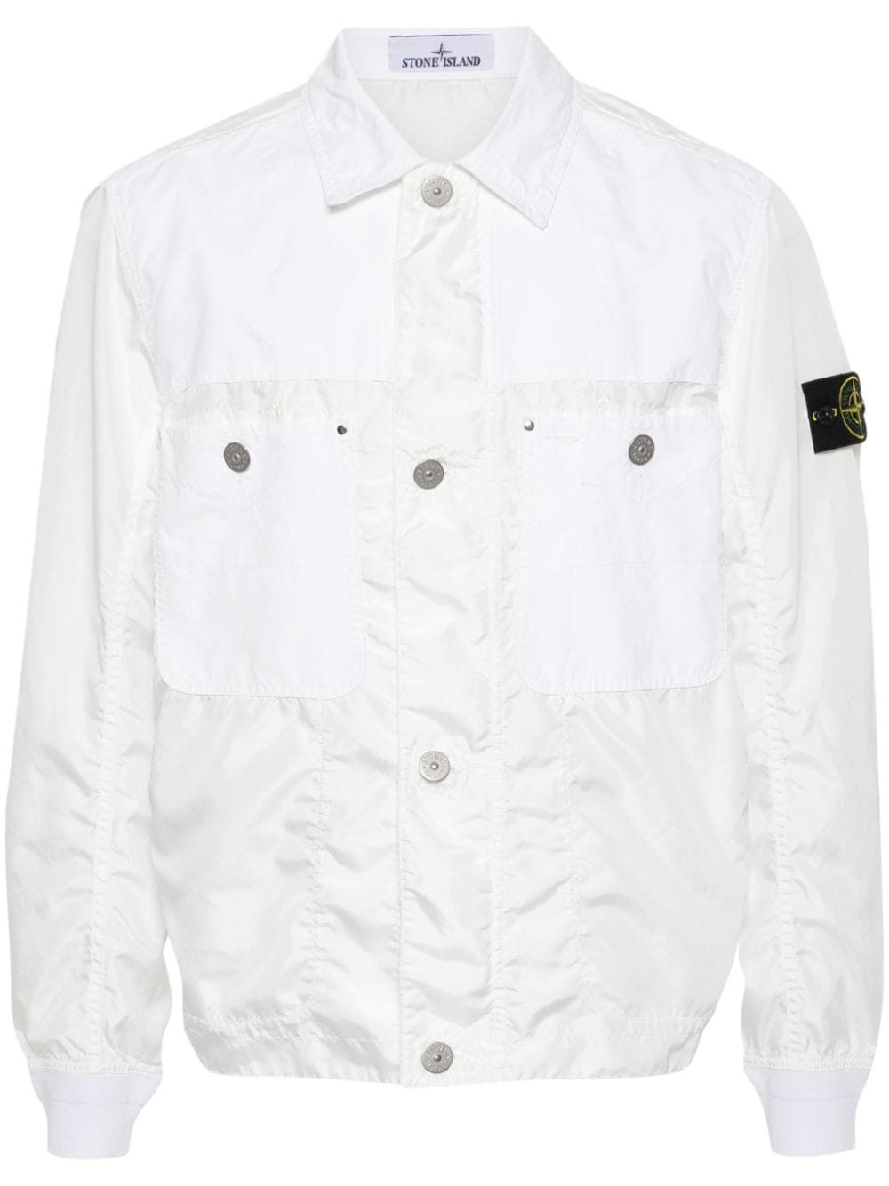 Stone Island Leichte Jacke mit Kompass-Patch - Weiß von Stone Island