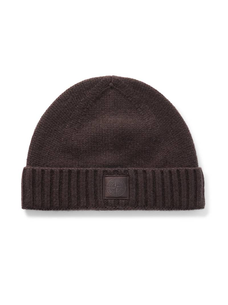 Stone Island - Logo-Appliquéd Cashmere Beanie - Men - Brown von Stone Island