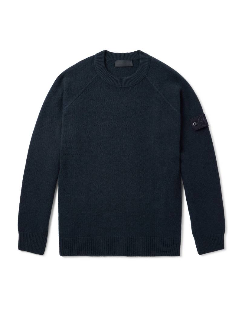 Stone Island - Logo-Appliquéd Cashmere Sweater - Men - Blue - L von Stone Island