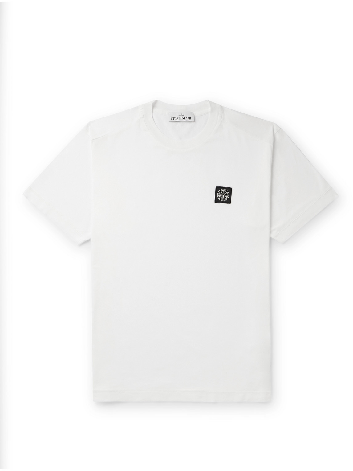 Stone Island - Logo-Appliquéd Cotton-Jersey T-Shirt - Men - White - S von Stone Island