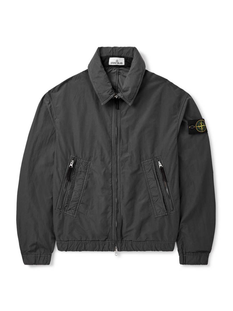 Stone Island - Logo-Appliquéd Garment-Dyed David Light-TC Blouson Jacket - Men - Black - M von Stone Island