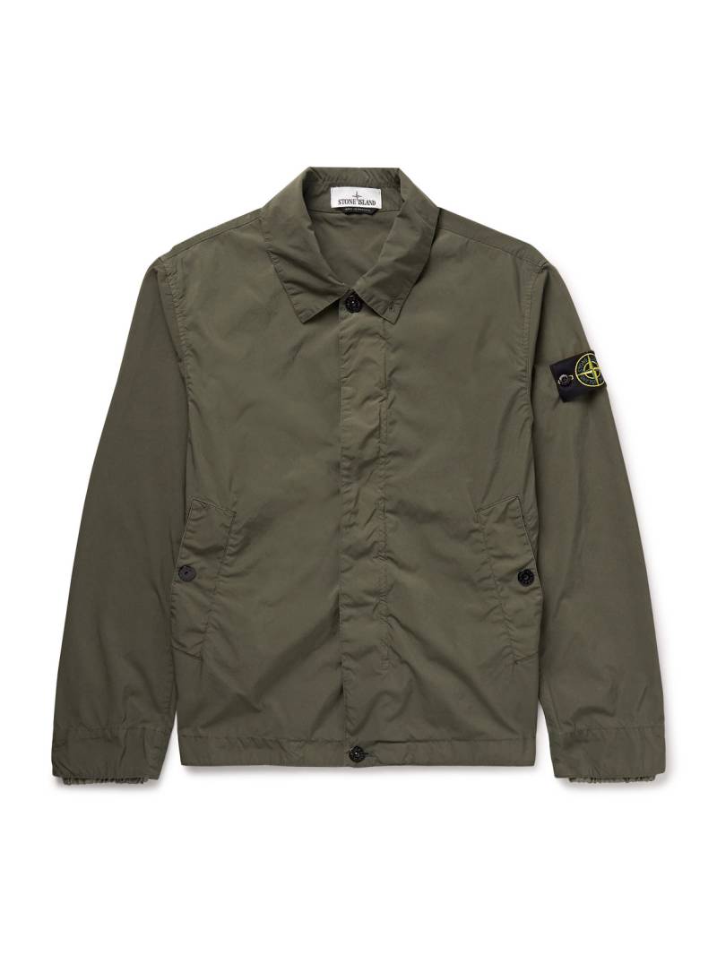 Stone Island - Logo-Appliquéd Garment-Dyed Shell Jacket - Men - Green - XXL von Stone Island