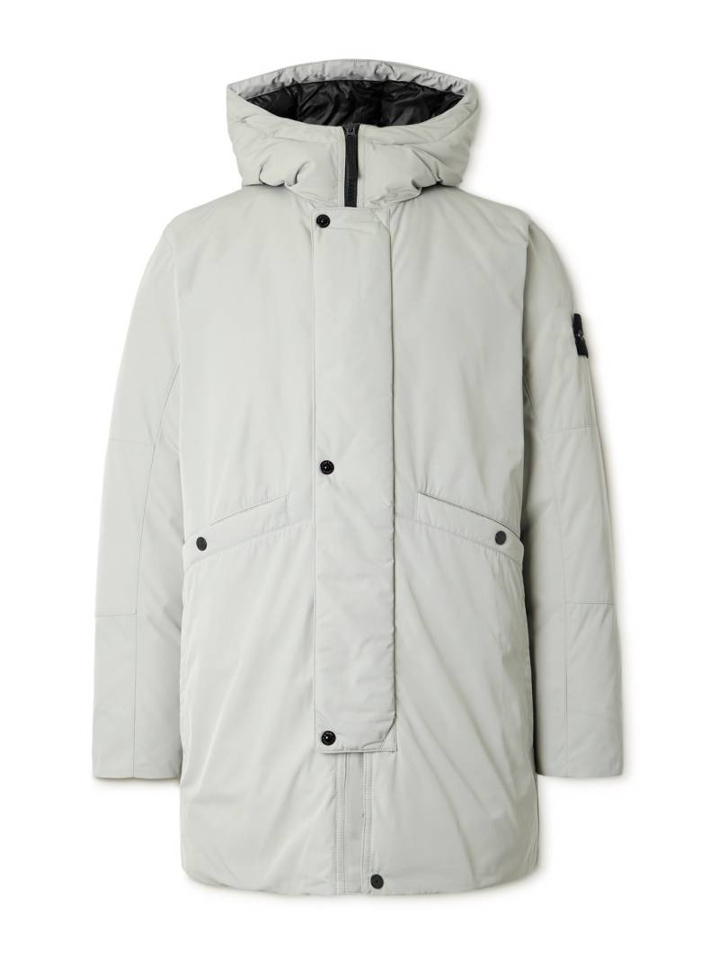 Stone Island - Logo-Appliquéd Micro Twill Hooded Down Parka - Men - Gray - L von Stone Island
