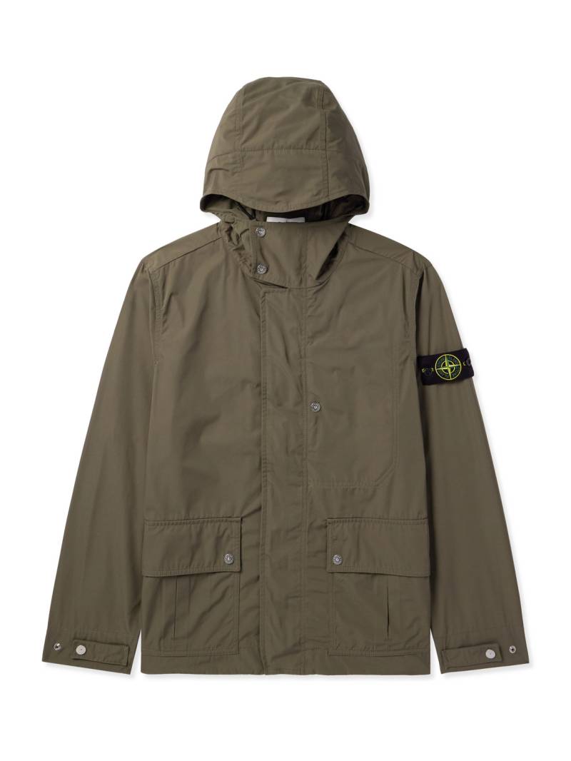 Stone Island - Logo-Appliquéd Micro Twill Hooded Parka - Men - Green - S von Stone Island
