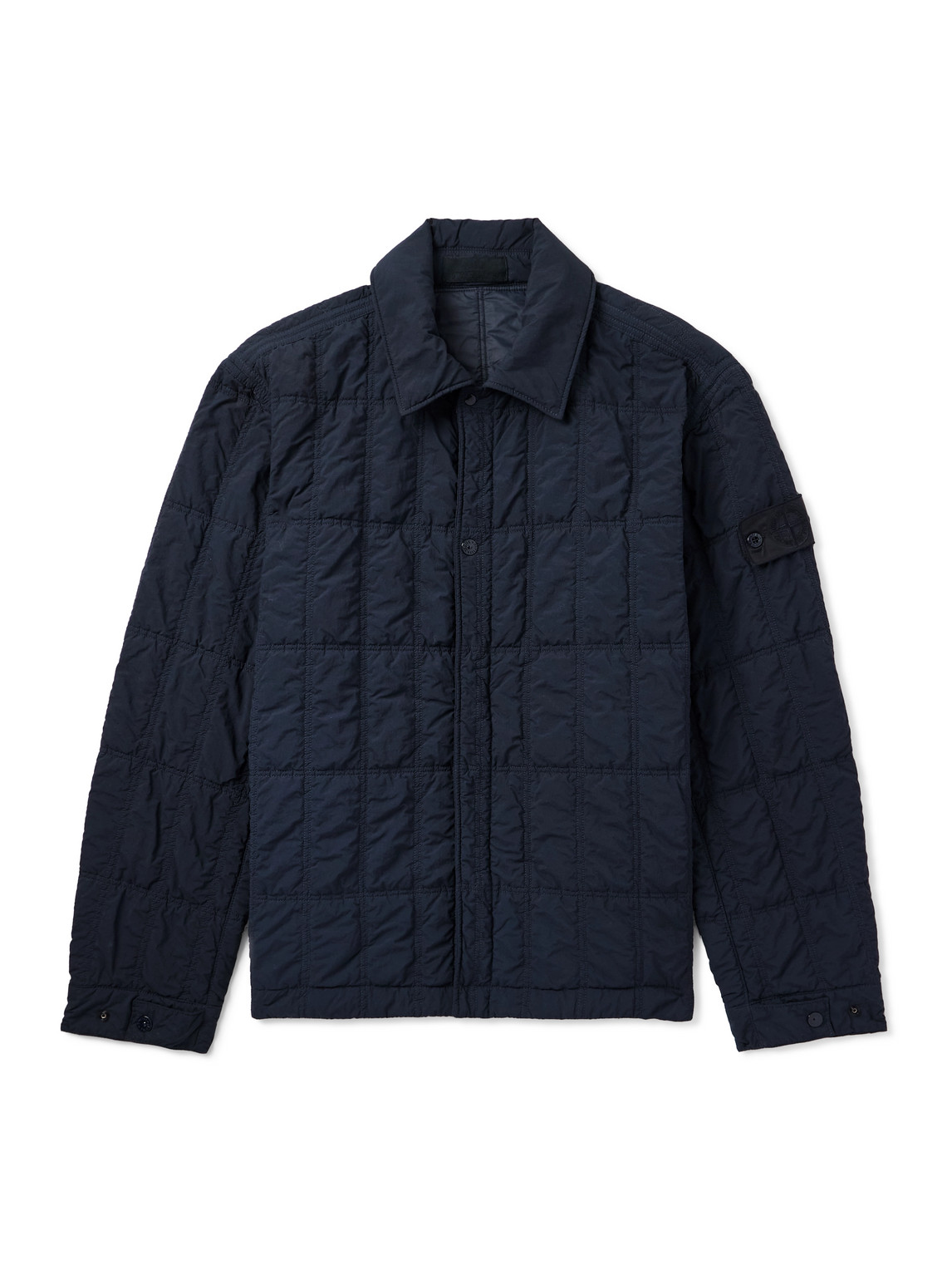 Stone Island - Logo-Appliquéd Quilted Padded Shell Jacket - Men - Blue - XXL von Stone Island
