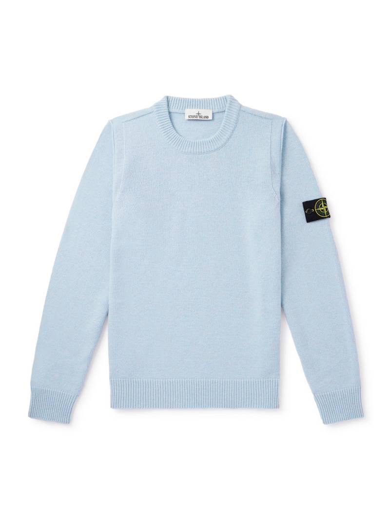 Stone Island - Logo-Appliquéd Wool-Blend Sweater - Men - Blue - L von Stone Island