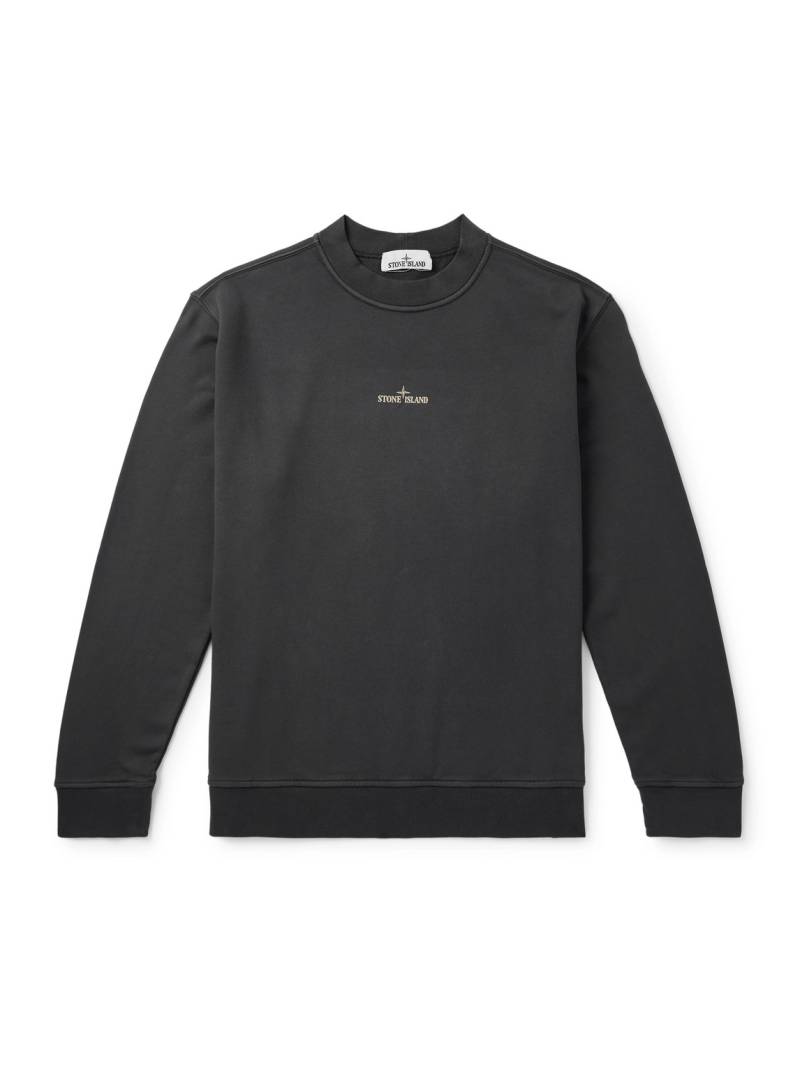 Stone Island - Logo-Print Cotton-Jersey Sweatshirt - Men - Gray - XXL von Stone Island