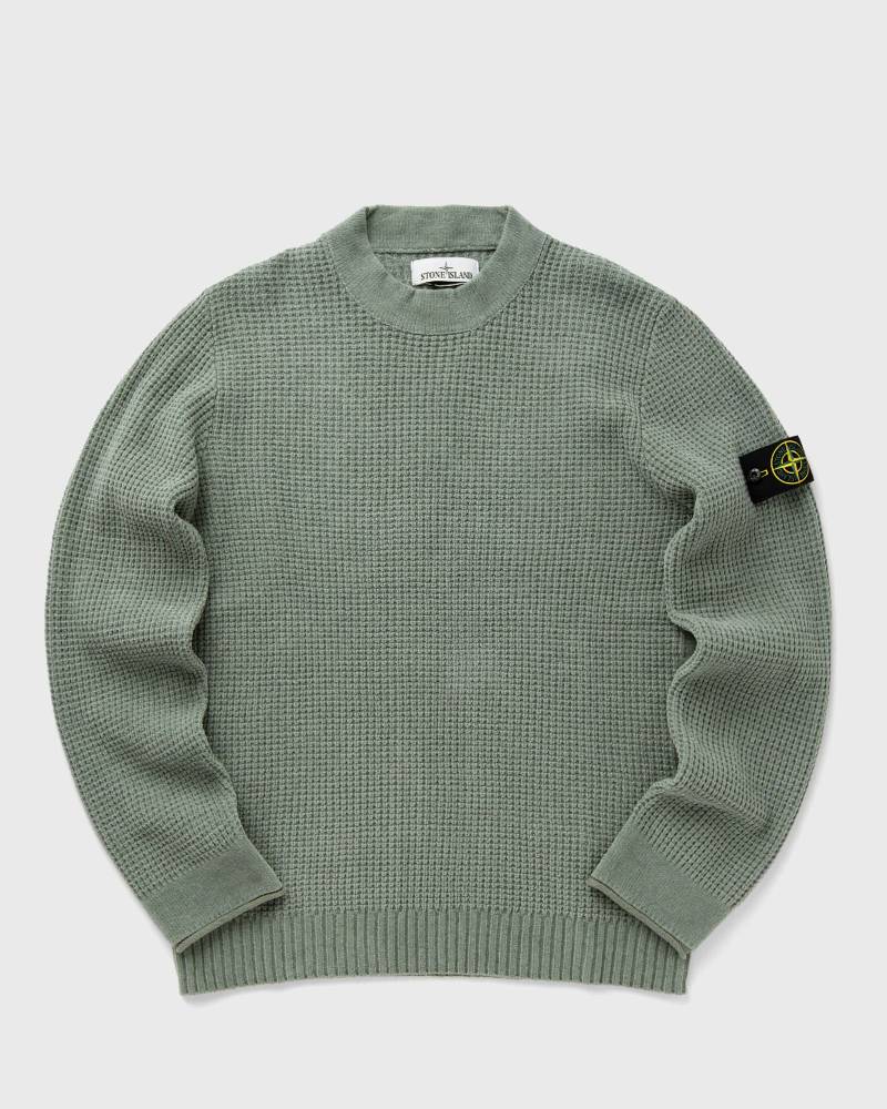 Stone Island COTTON CHENILLE MOCK NECK JUMPER men Pullovers green in Größe:M von Stone Island