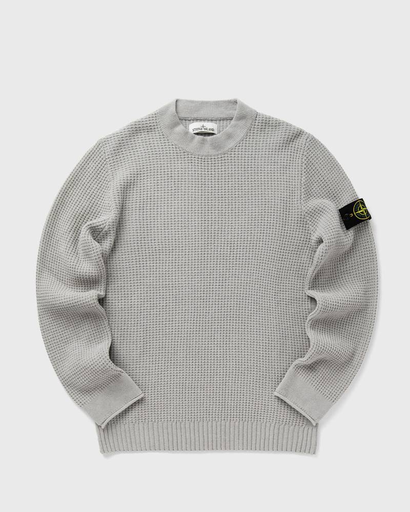 Stone Island COTTON CHENILLE MOCK NECK JUMPER men Pullovers grey in Größe:M von Stone Island