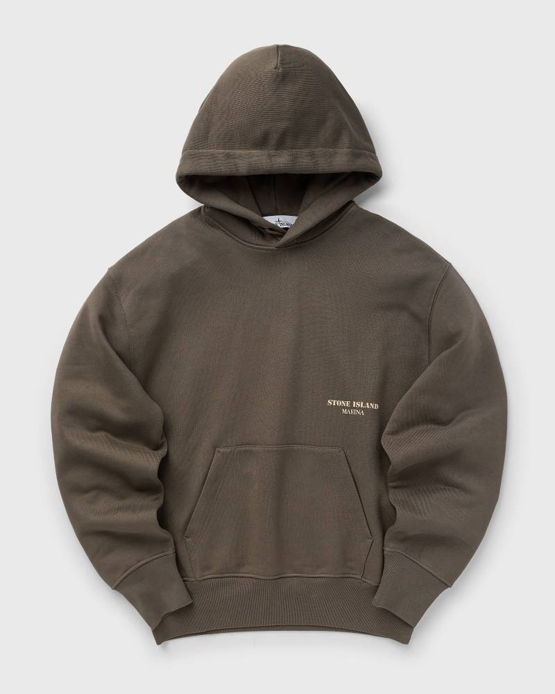 Stone Island MARINA COTTON FLEECE HOODIE men Hoodies brown in Größe:S von Stone Island