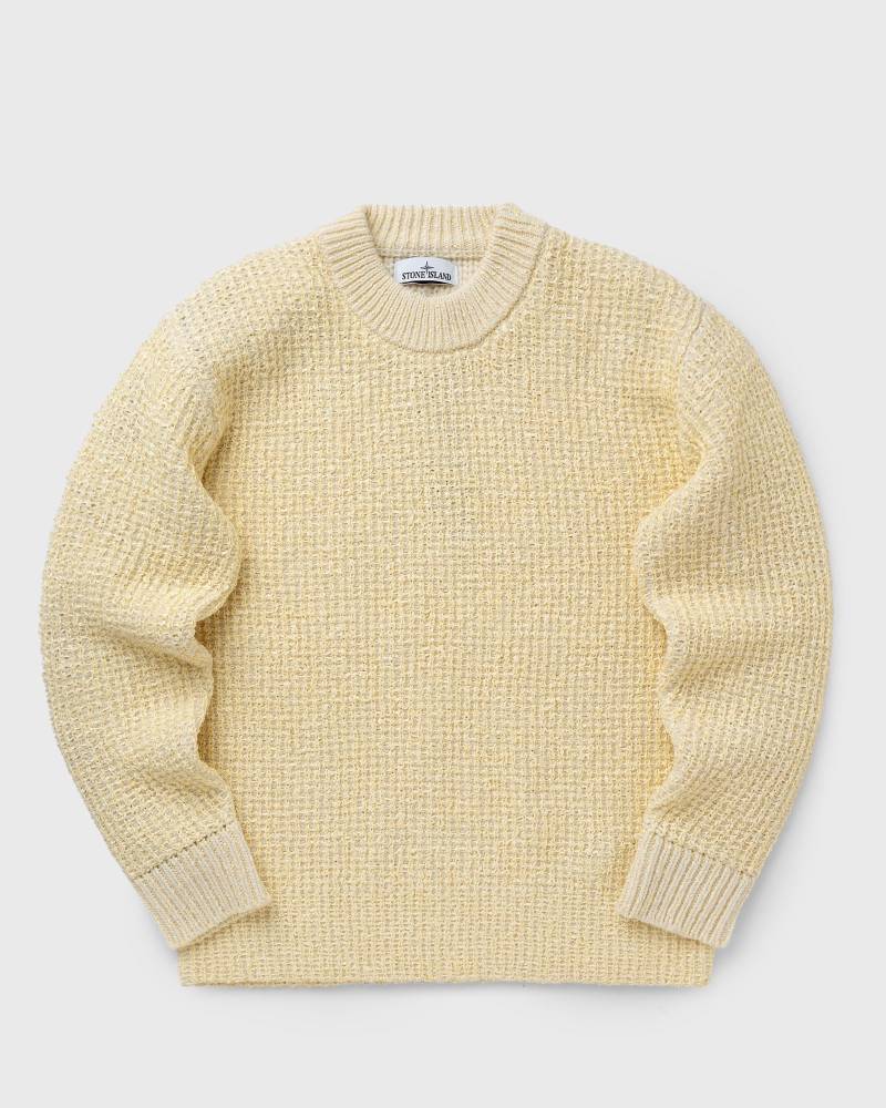 Stone Island MARINA DOUBLE WEAVE WOOL NYLON SWEATER men Pullovers beige in Größe:M von Stone Island