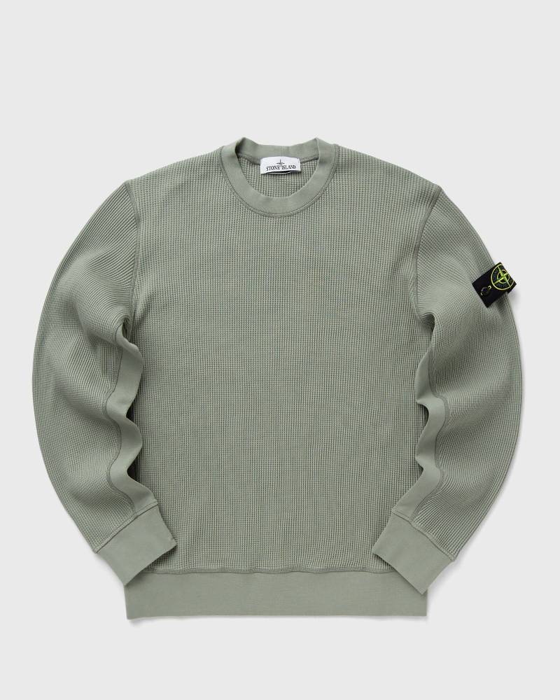 Stone Island ORGANIC COTTON WAFFLE FLEECE CREWNECK SWEATSHIRT men Sweatshirts green in Größe:XL von Stone Island