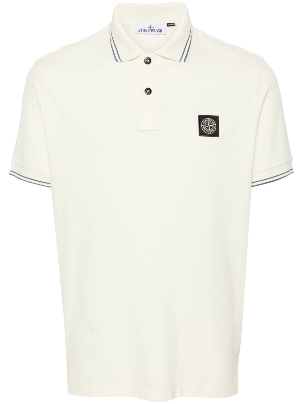 Stone Island Pikee-Poloshirt mit Kompass-Patch - Gelb von Stone Island