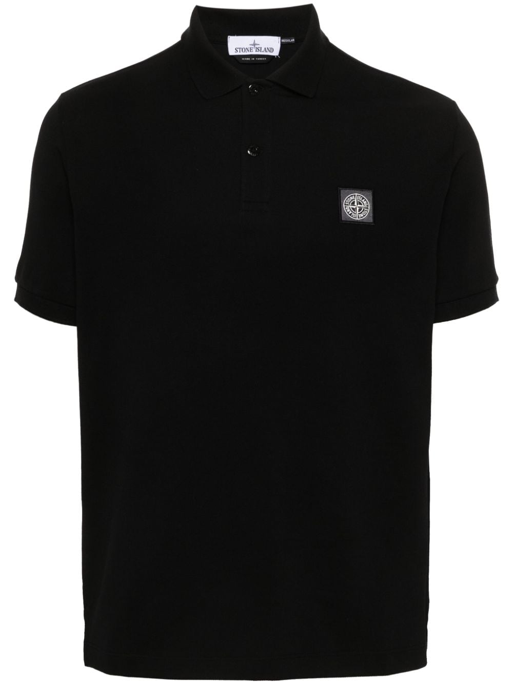 Stone Island Poloshirt mit Kompass-Applikation - Schwarz von Stone Island