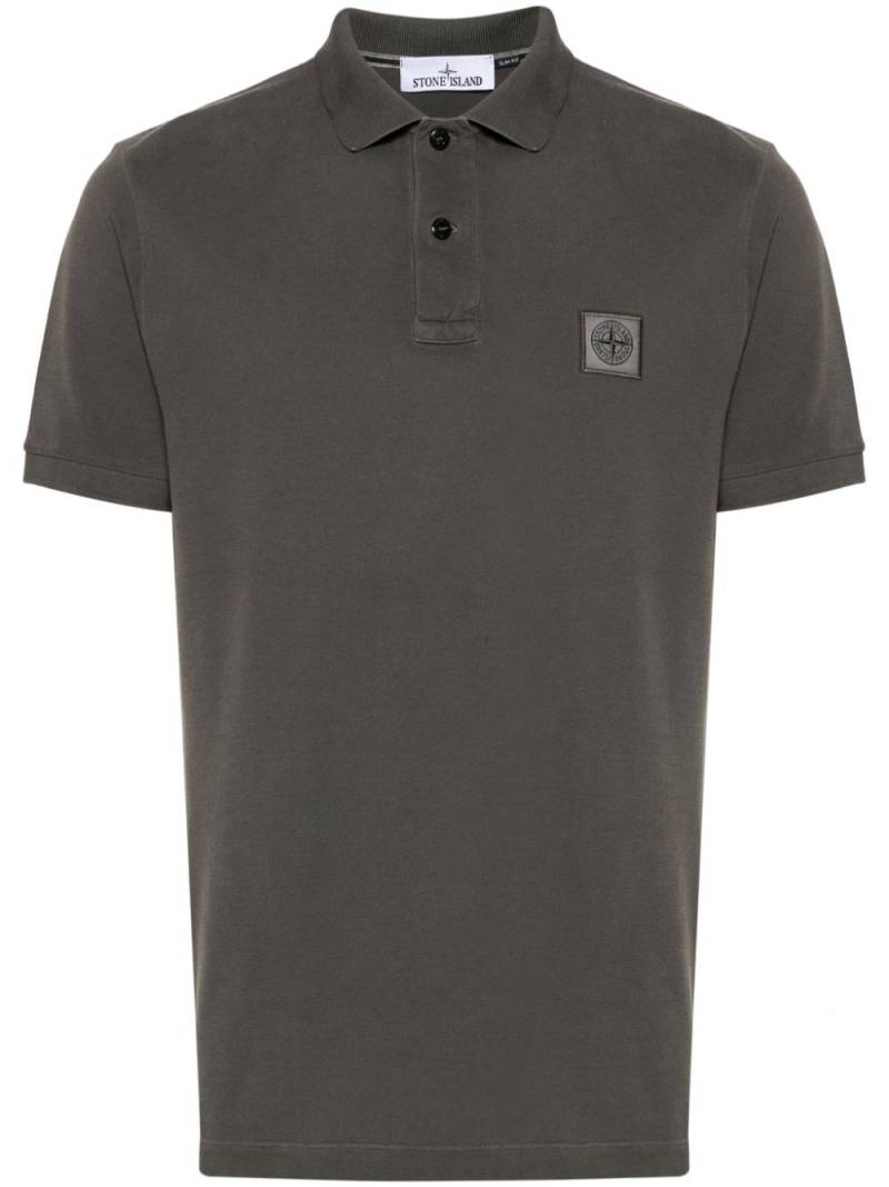 Stone Island Poloshirt mit Kompass-Patch - Grau von Stone Island