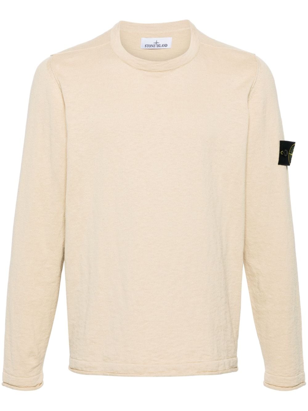 Stone Island Pullover mit Kompass-Patch - Nude von Stone Island