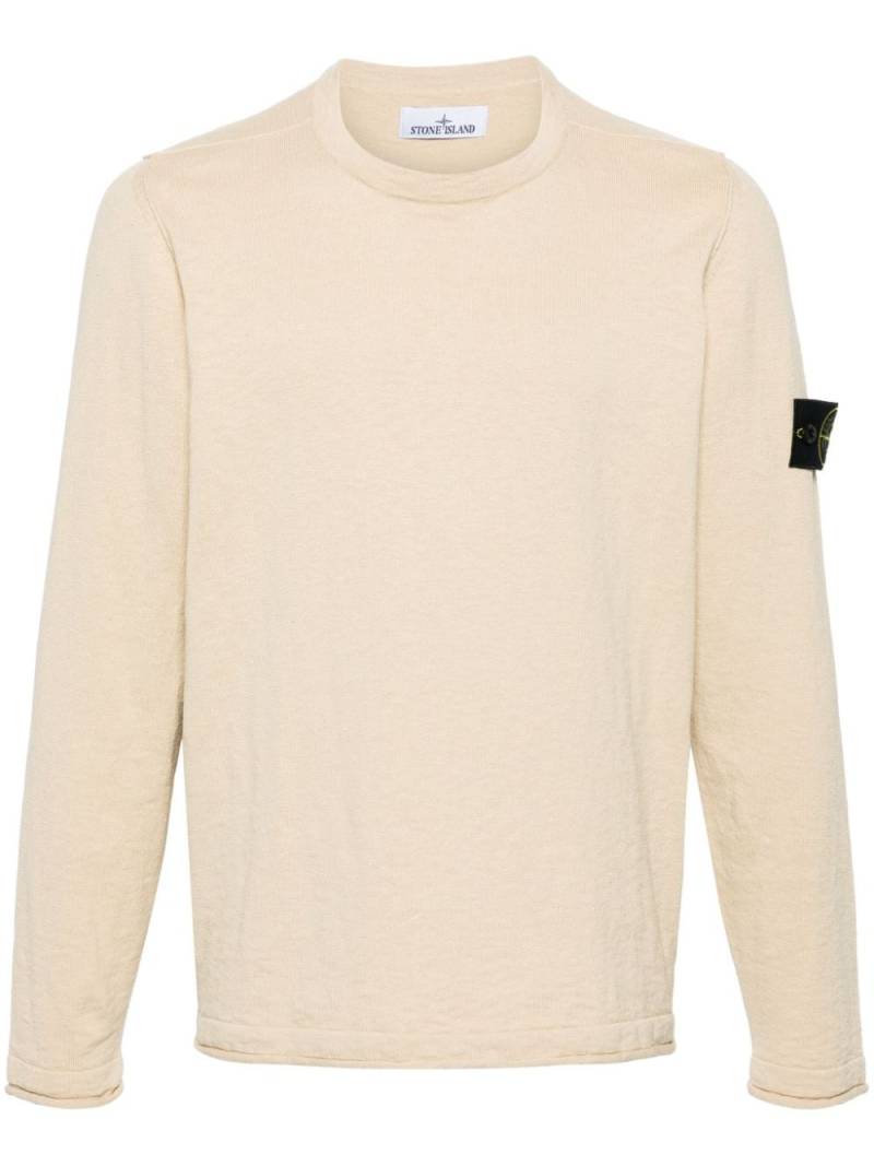 Stone Island Pullover mit Kompass-Patch - Nude von Stone Island