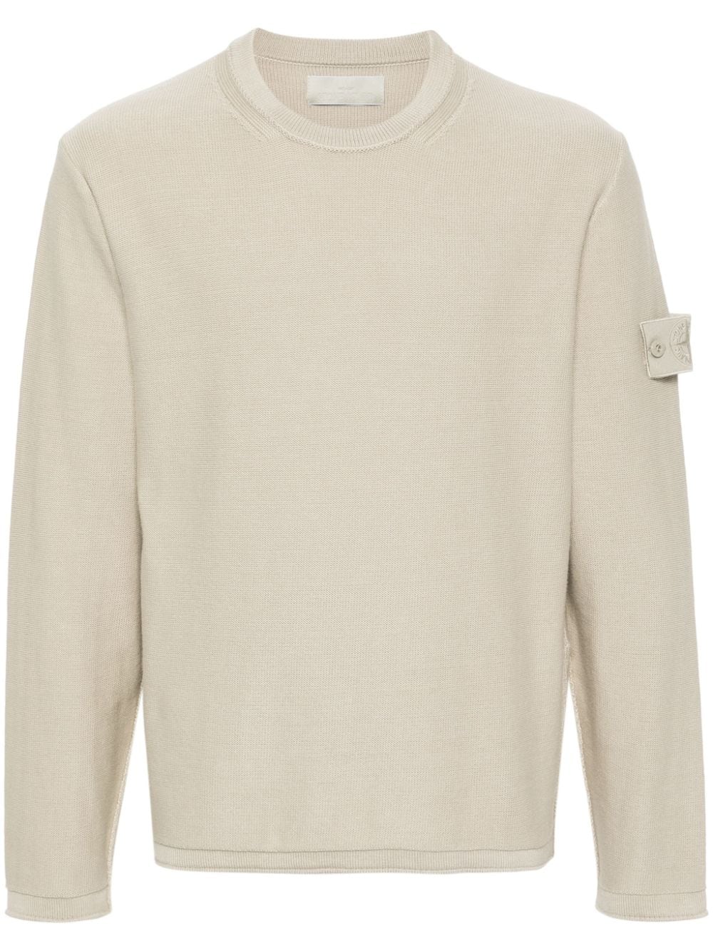 Stone Island Pullover mit Kompass-Patch - Nude von Stone Island