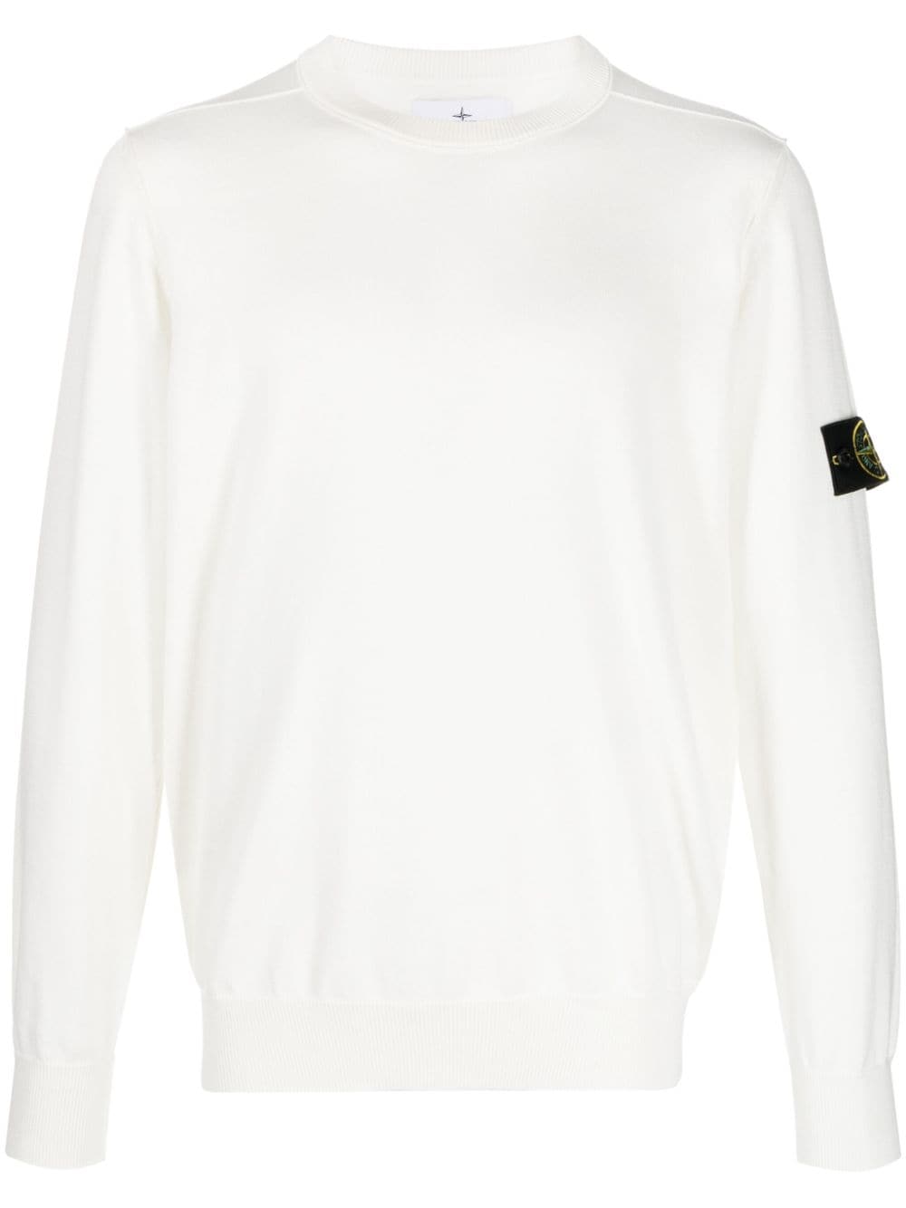 Stone Island Pullover mit Kompass-Patch - Weiß von Stone Island