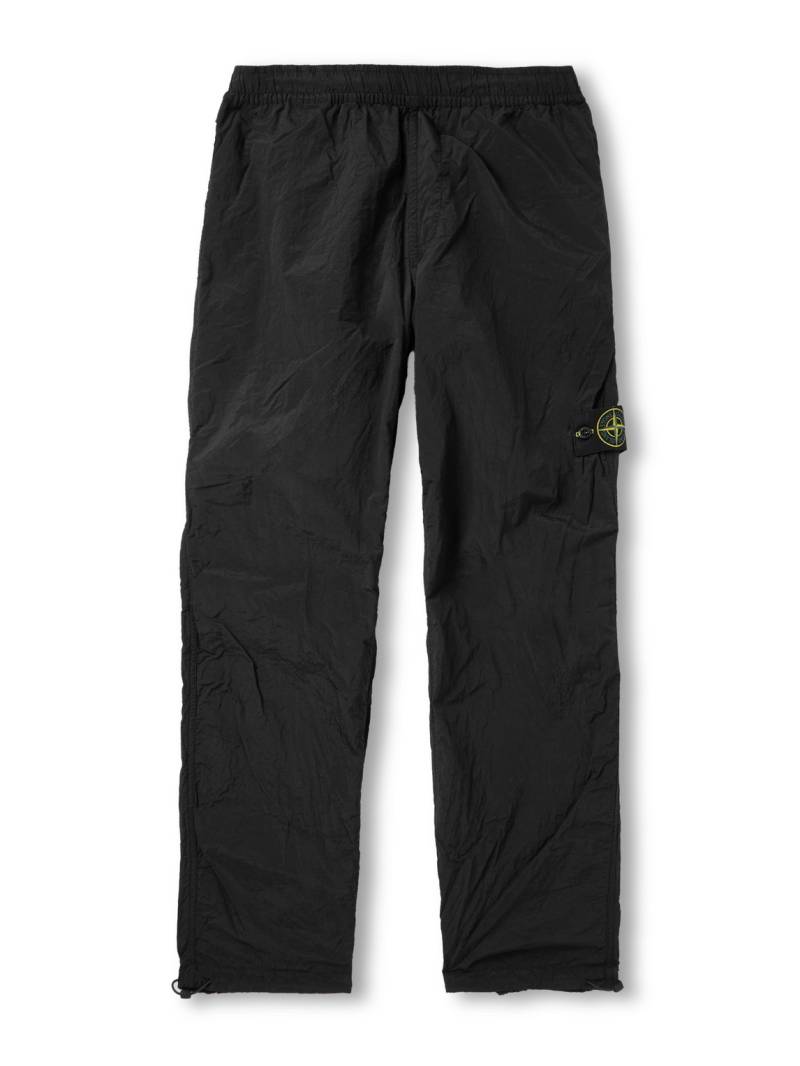 Stone Island - Straight-Leg Logo-Appliquéd ECONYL® Nylon Metal Trousers - Men - Black - UK/US 36 von Stone Island