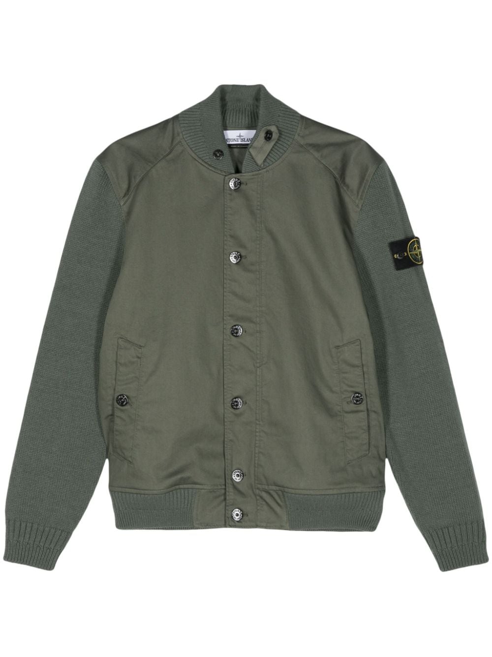 Stone Island Stückgefärbte Jacke mit Kompass-Patch - Grün von Stone Island