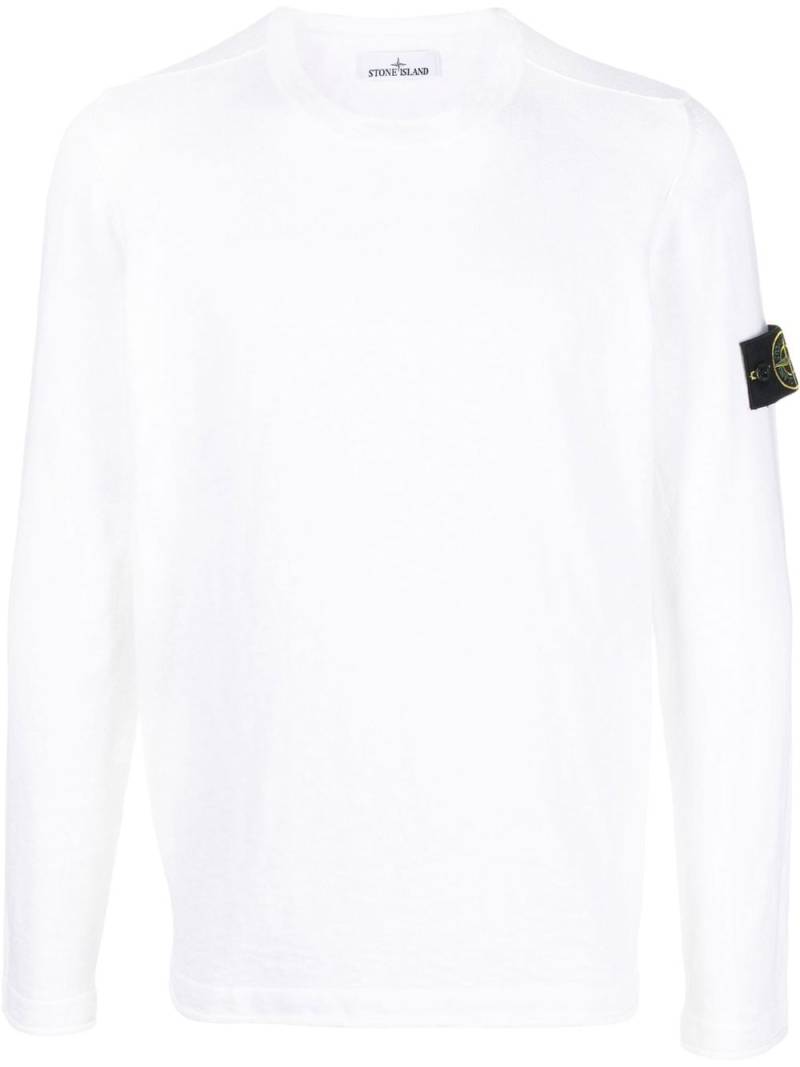 Stone Island Sweatshirt mit Logo-Patch - Weiß von Stone Island