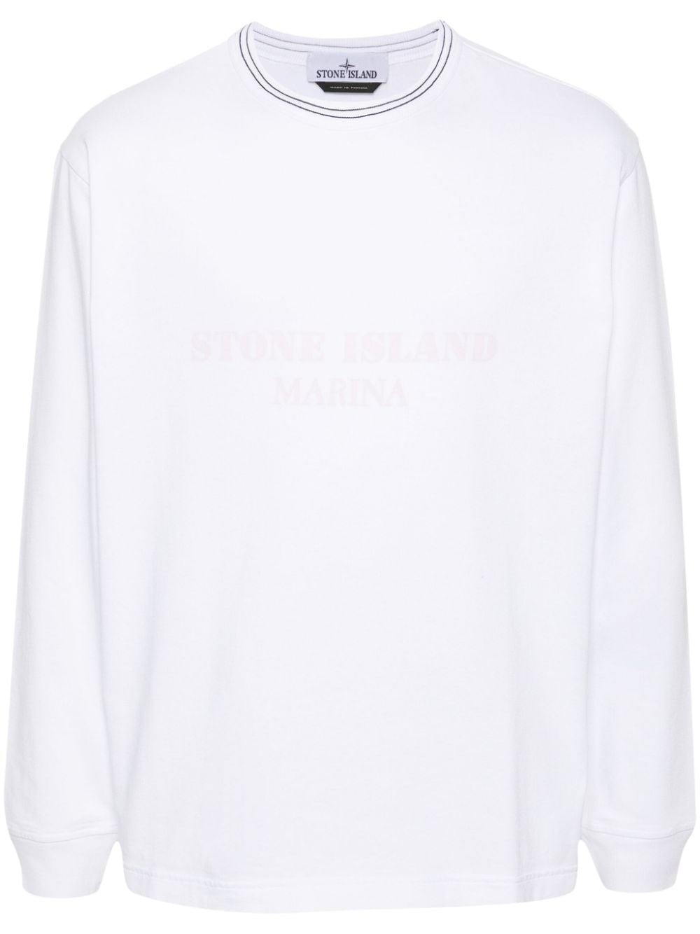 Stone Island Sweatshirt mit Logo-Print - Weiß von Stone Island