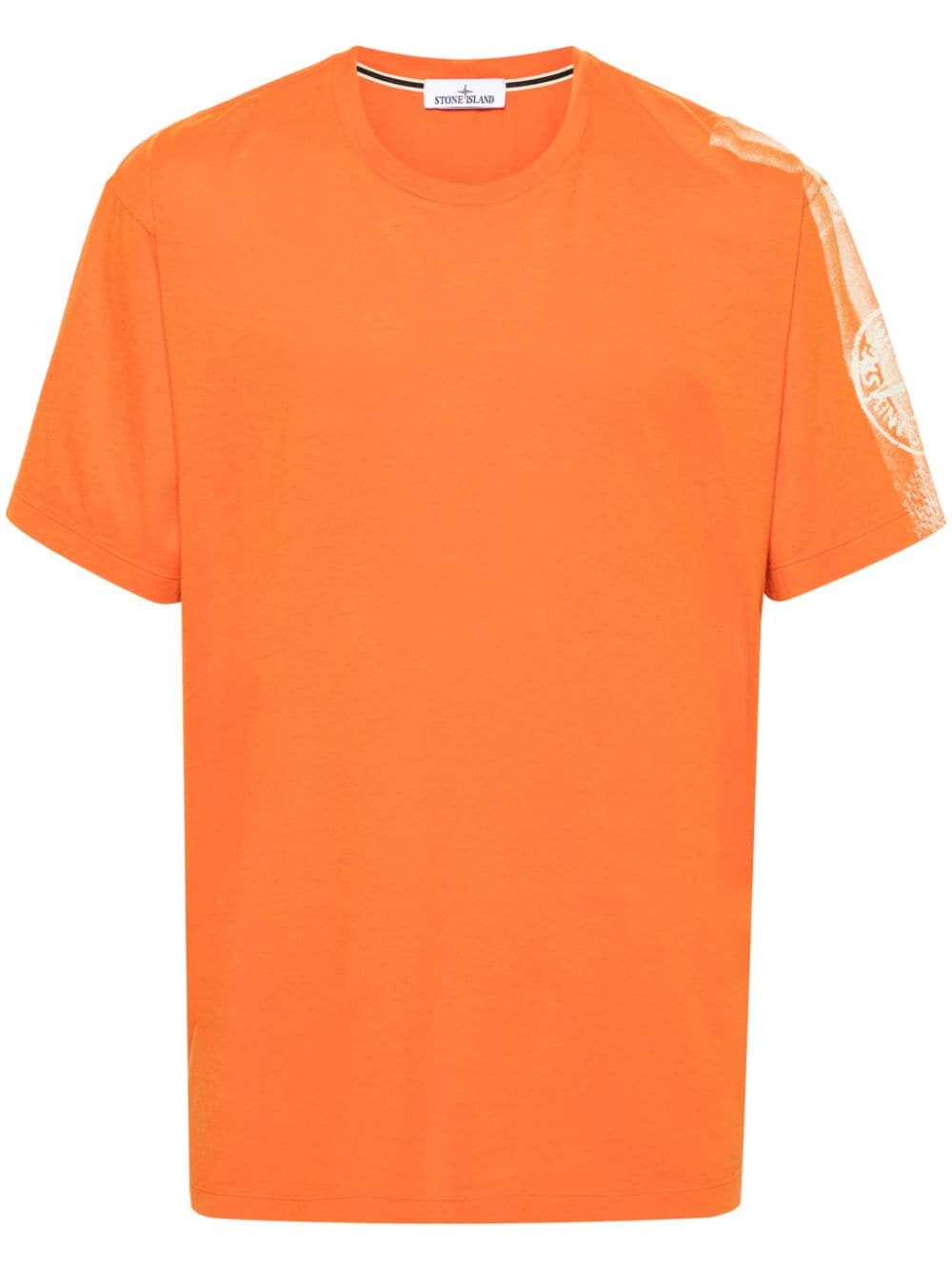 Stone Island T-Shirt mit Logo-Print - Orange von Stone Island