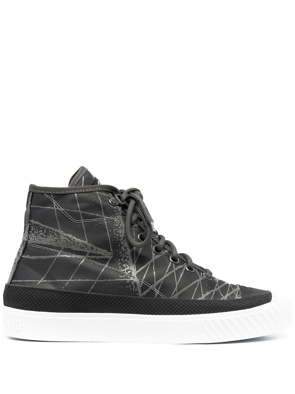 Stone Island High-Top-Sneakers mit abstraktem Print - Grau von Stone Island