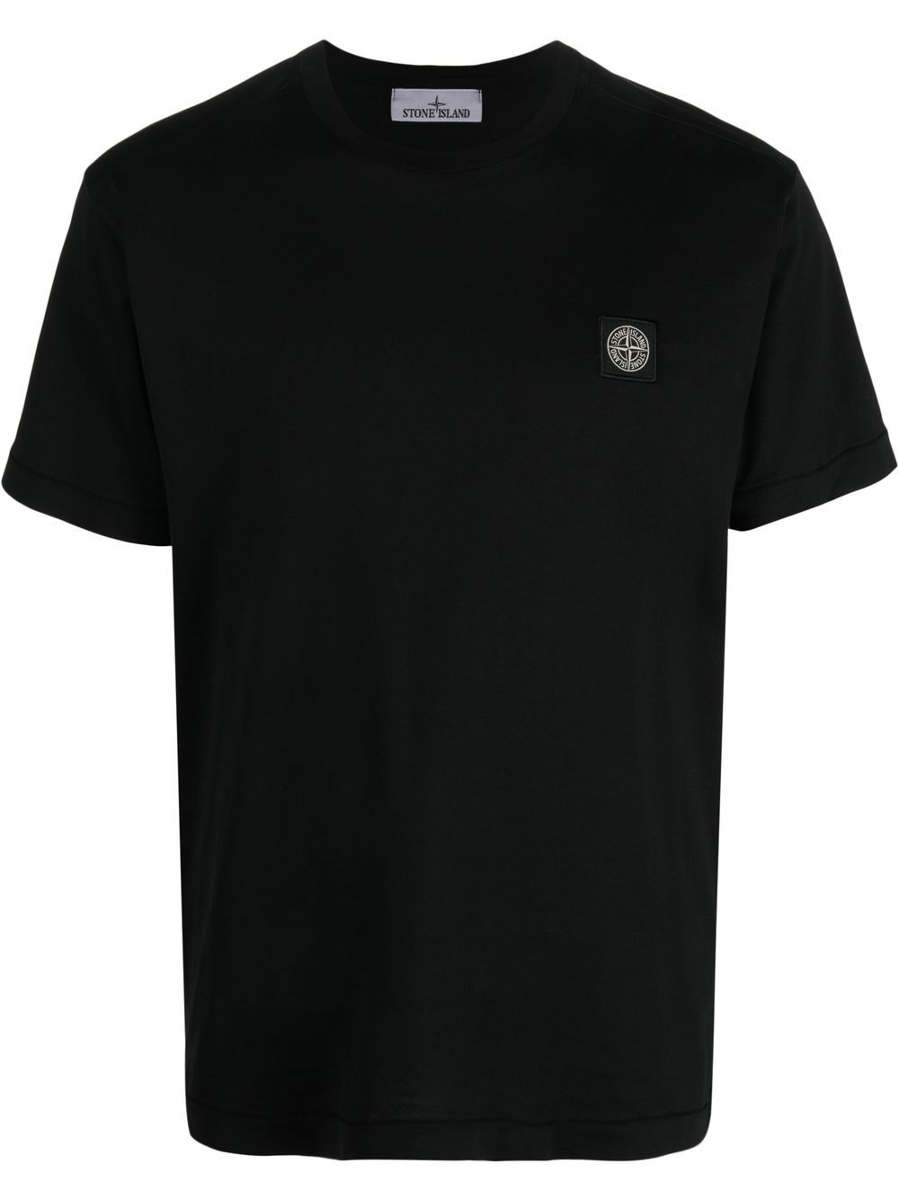 Stone Island T-Shirt mit Logo-Patch - Schwarz von Stone Island