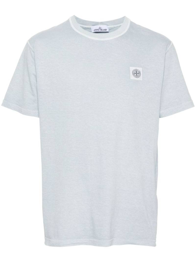 Stone Island T-Shirt mit Logo-Patch - Blau von Stone Island