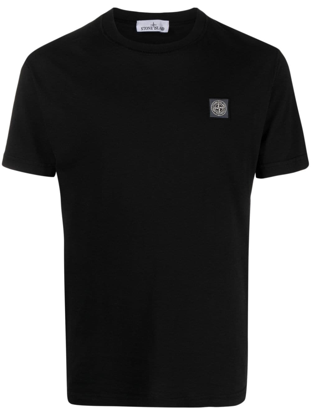 Stone Island T-Shirt mit Logo-Patch - Schwarz von Stone Island