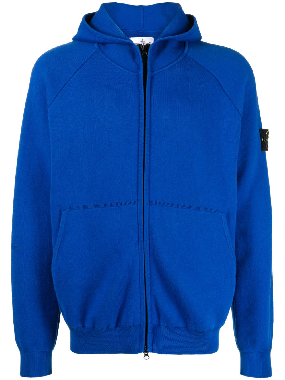 Stone Island Kapuzenjacke mit Logo-Patch - Blau von Stone Island