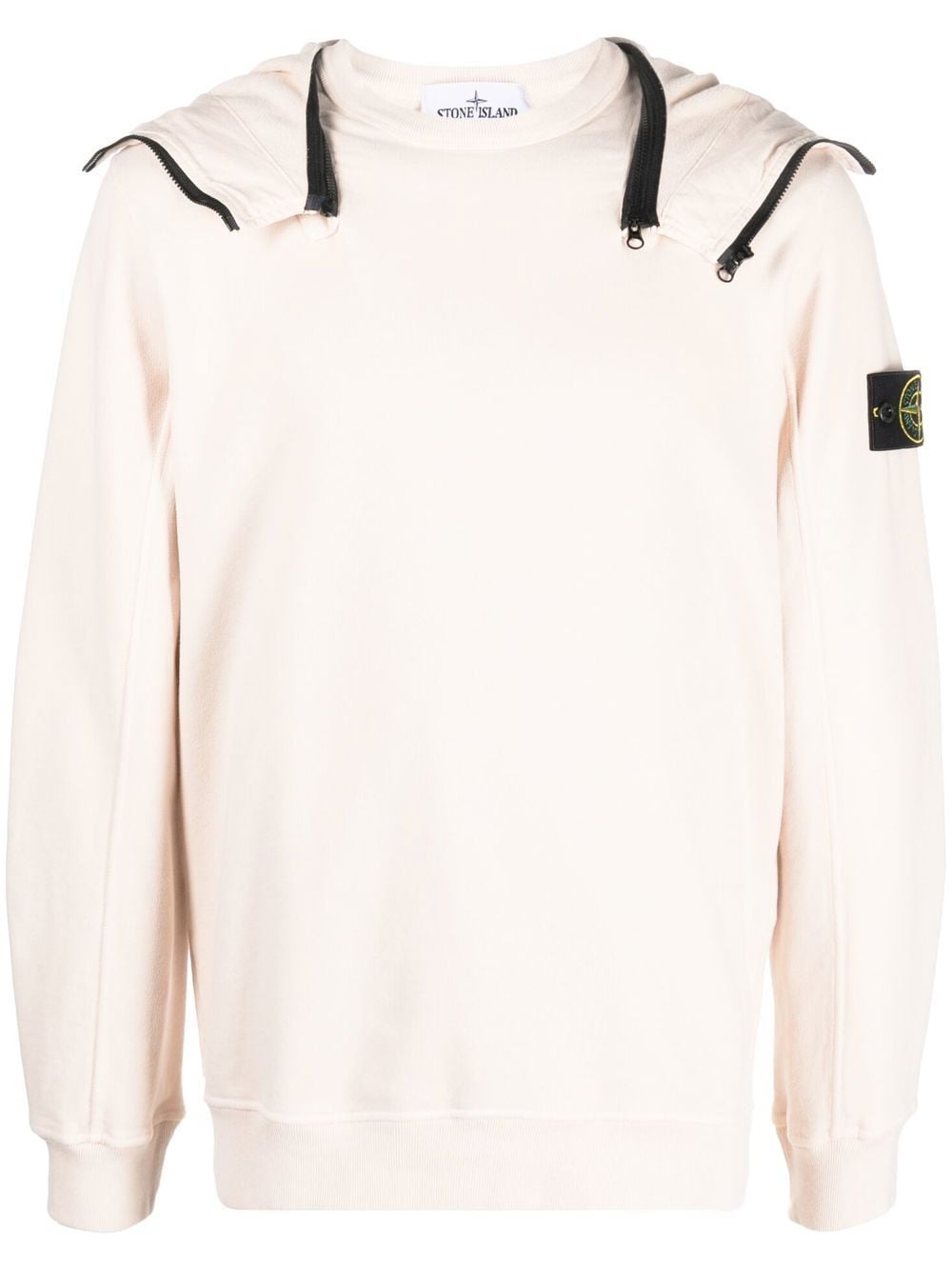 Stone Island Hoodie mit Logo-Patch - Rosa von Stone Island