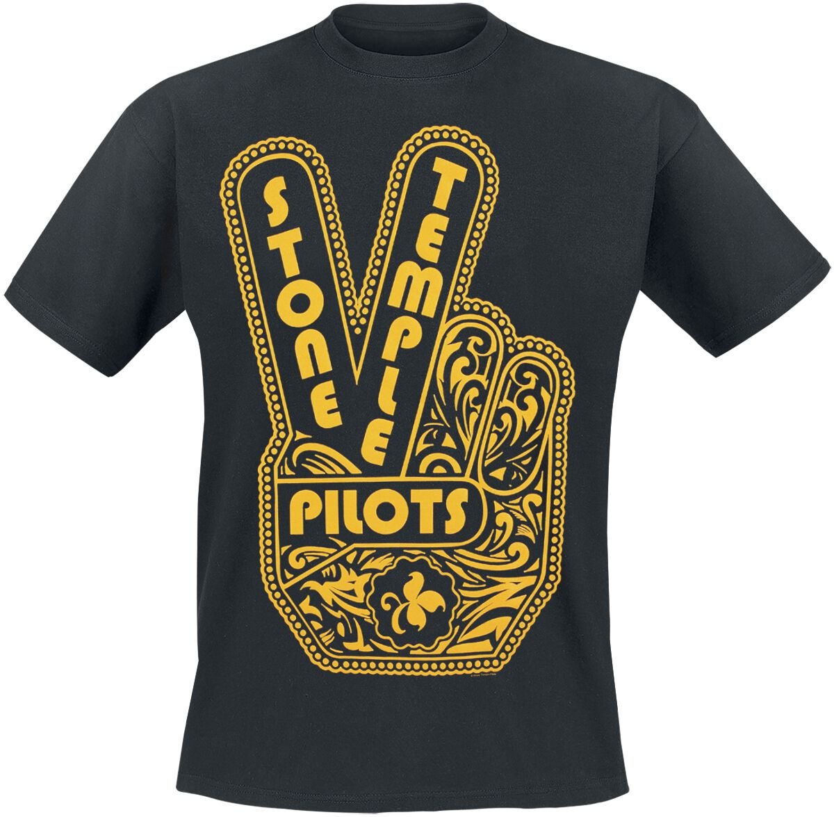Stone Temple Pilots T-Shirt - Peace Hand - S bis XXL - für Männer - Größe XL - schwarz  - Lizenziertes Merchandise! Stone Temple Pilots T-Shirt - Peace Hand - S bis XXL - für Männer - Größe XL - schwarz  - Lizenziertes Merchandise! von Stone Temple Pilots