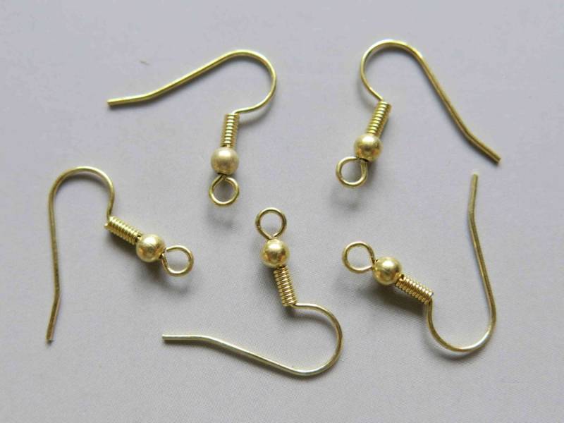 100 Stück Messing Ohrhaken, Zubehör 17 Mm - F138 von StoneAge2