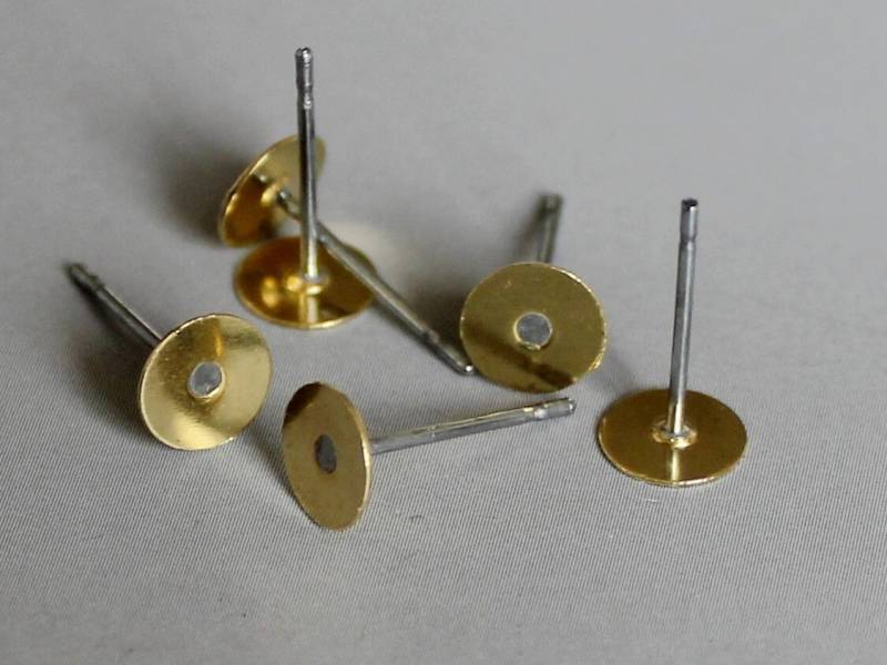 100 Stück Messing Ohrstecker, 12 Mm Ohrring Zubehör von StoneAge2