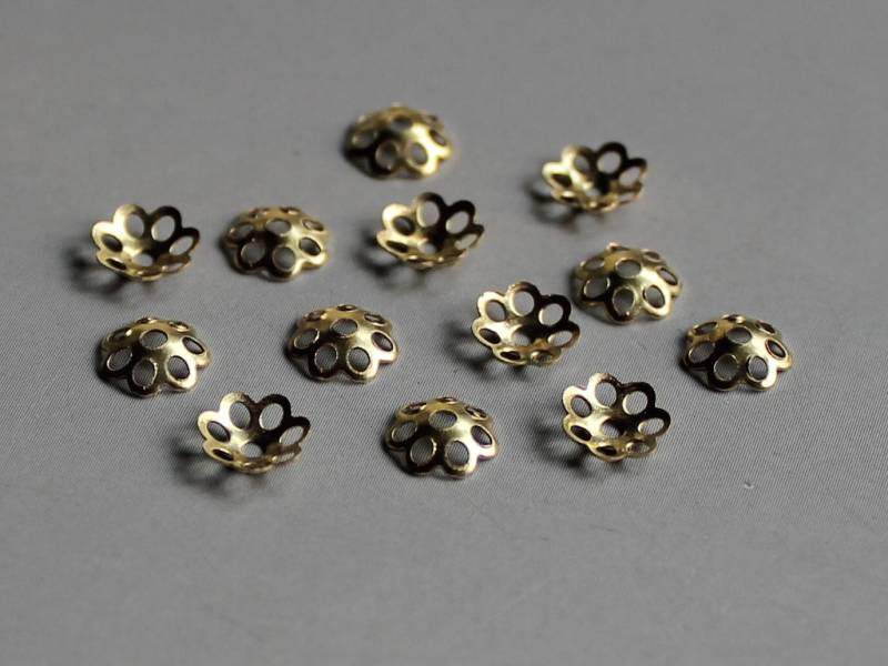 200 Stück Rohmessing Perlenkappen, Zubehör 6 Mm - F60 von StoneAge2