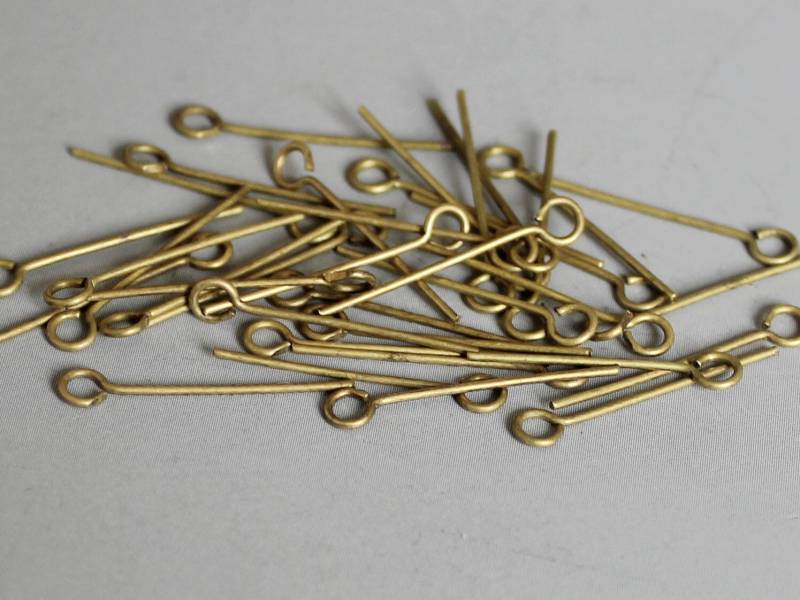 30Gramm Über 400 Stück Rohmessing Kettelstift 18 Mm - F103 von StoneAge2
