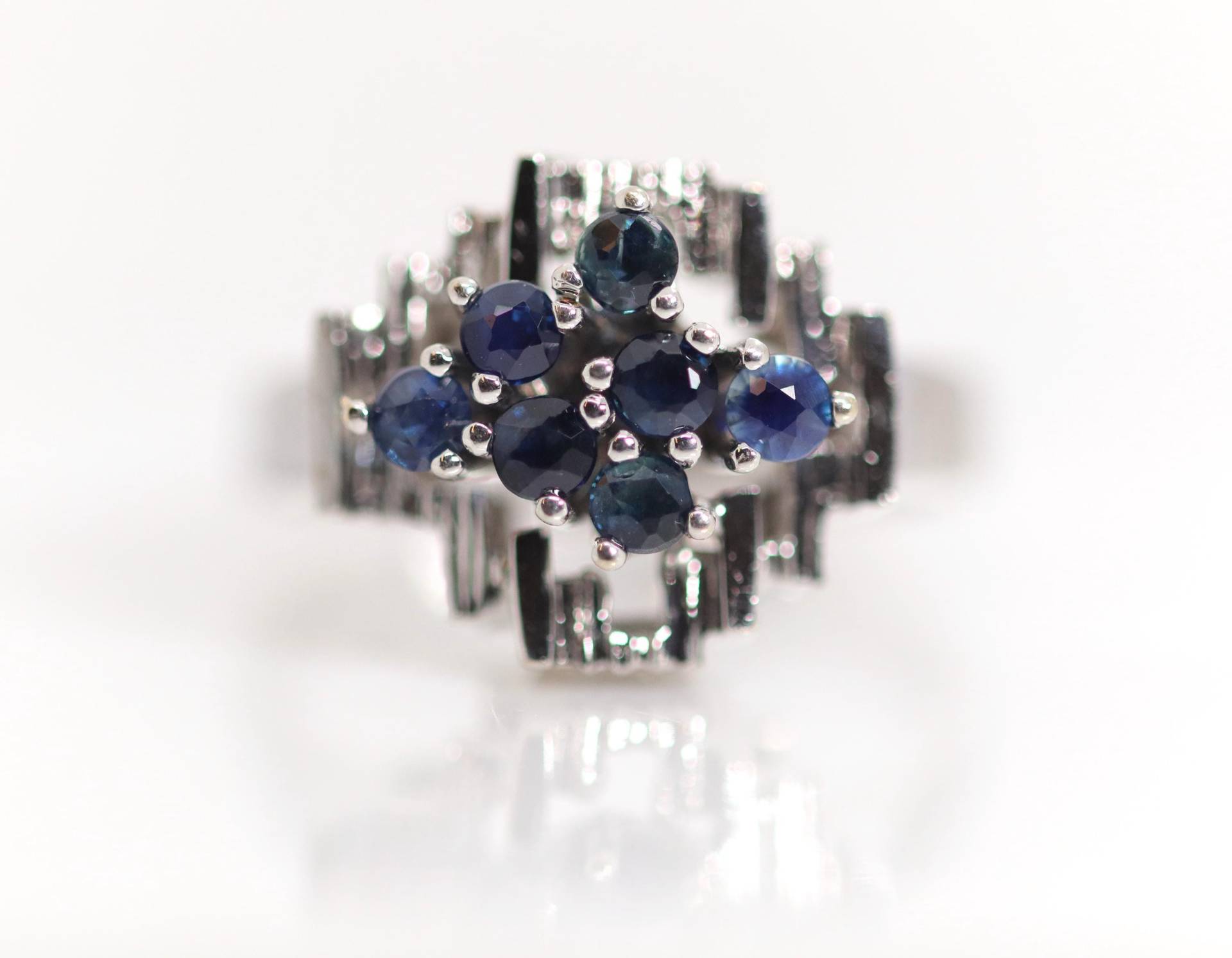 Damen Weißgoldring 585 - 14Kt Blautopas Modernist Stil, Rg. 54 Damen Weißgoldring 585 - 14Kt Blautopas Modernist Stil, Rg. 54 von StoneBox94