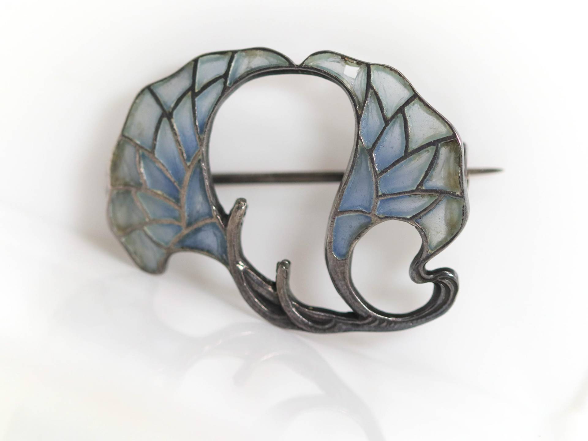 Heinrich Levinger Deposé 900 Silberbrosche Jugendstil Fenster Emaille, 3, 2cm X 2, 5cm von StoneBox94