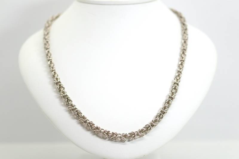 Silber 835 Königskette Byzantinerkette Im Verlauf Größer Werdend, L 51cm Silber 835 Königskette Byzantinerkette Im Verlauf Größer Werdend, L 51cm von StoneBox94