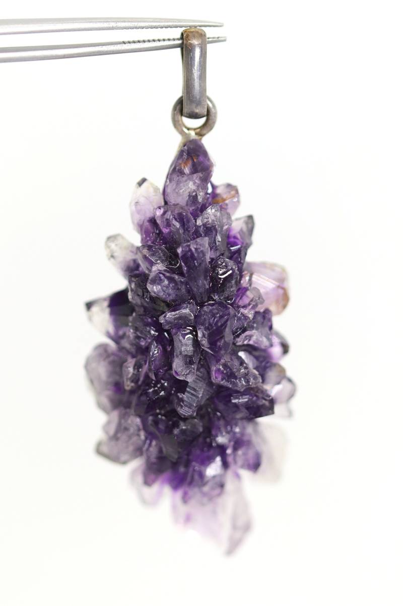 Vintage 830Er Silber + Amethyst - Bergkristall Anhänger Lila, L 5, 6cm von StoneBox94