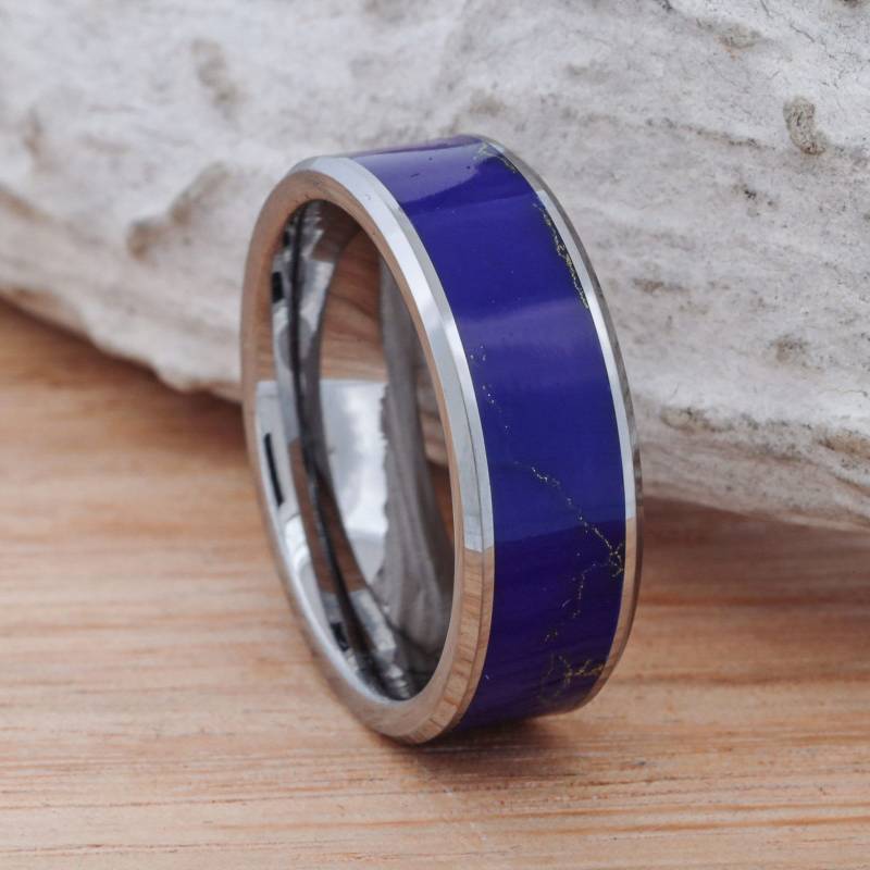 Lapislazuli in Wolfram- Oder Keramikkanal - Stone Forge Studios von StoneForgeStudios