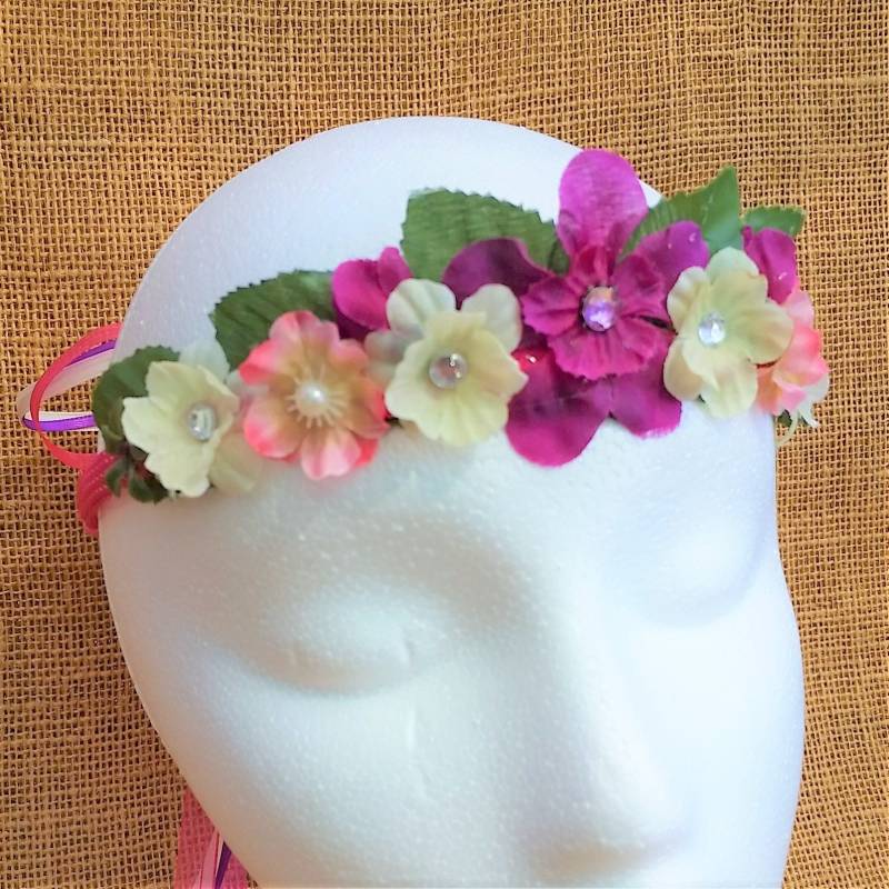 Blumen Krone Tiara Lila Violet Weiß & Blütenblatt Rosa Azaleen Haarband Hochzeit Mädchen Fee Ostern Göttin Beltane Sonnenwende Blumen Krone Tiara Lila Violet Weiß & Blütenblatt Rosa Azaleen Haarband Hochzeit Mädchen Fee Ostern Göttin Beltane Sonnenwende von StoneFoxArts