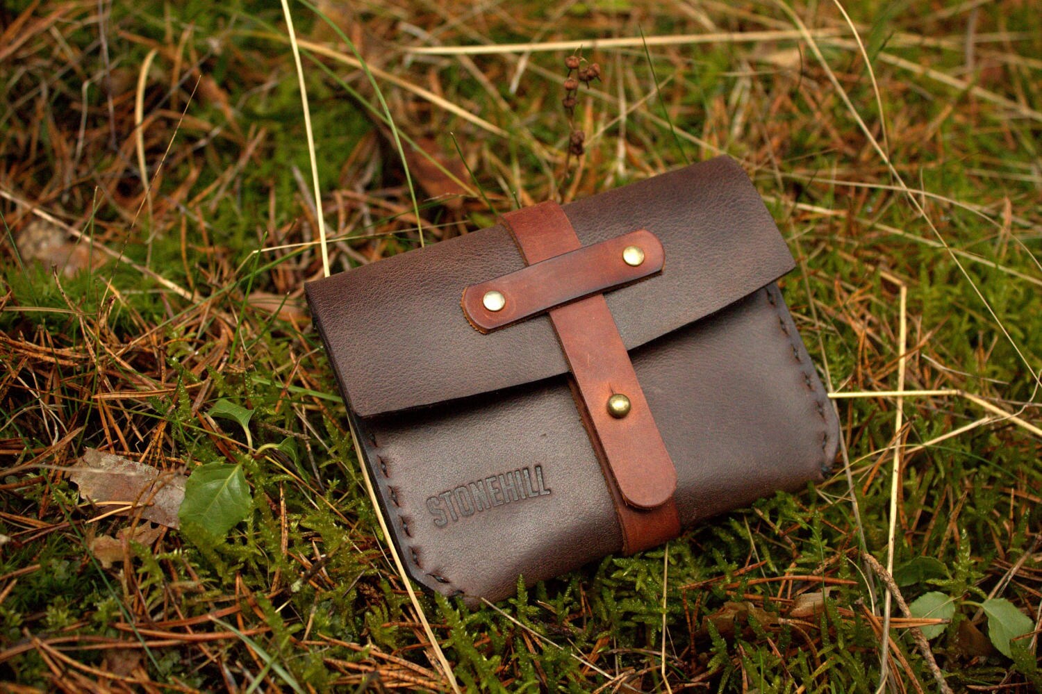 Leder Portemonnaie Einfaches Kartenhalter Kostenloser Versand von StoneHillshop