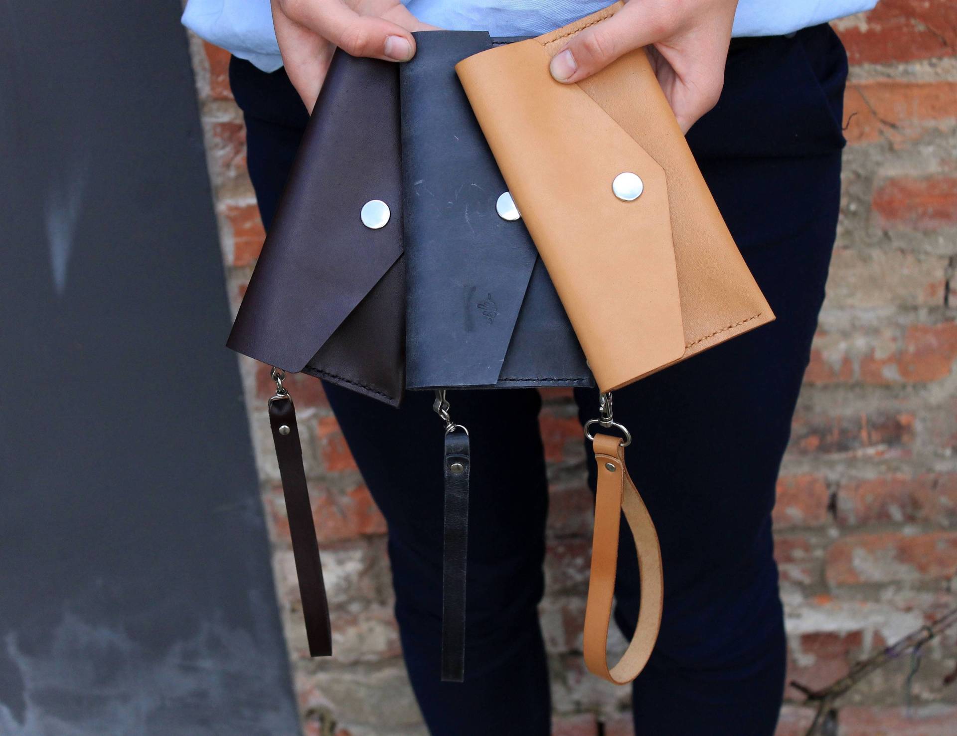 Lederhandtasche, Leder Clutch, Handgelenk Brieftasche, Handgelenktasche, Lange Brieftasche von StoneHillshop