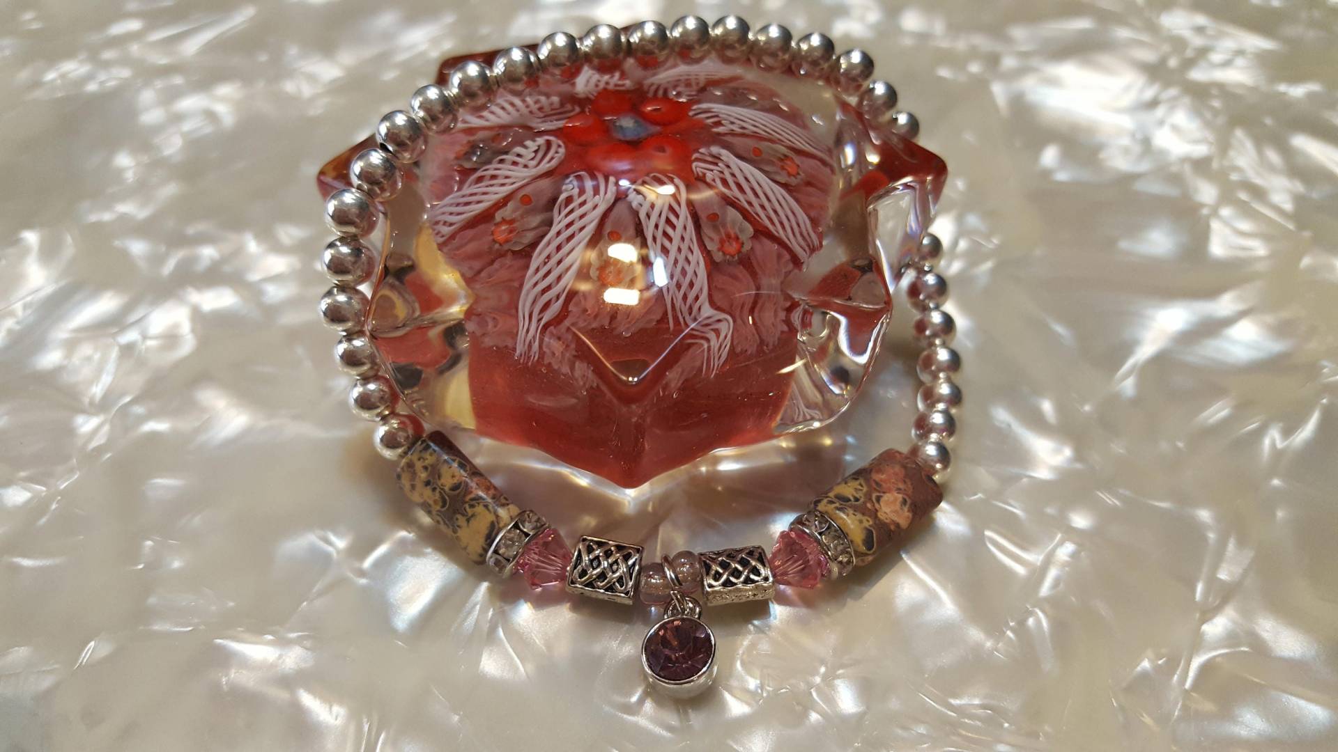 Oktober Rosa Turmalin Geburtsstein Perlen Dehnbares Armband Oktober Rosa Turmalin Geburtsstein Perlen Dehnbares Armband von StoneJewelryCompany